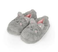 Legami Chaussons Cosy Slippers Kitty - Semelle en caoutchouc, Lavables en machine - Gris 39 EU