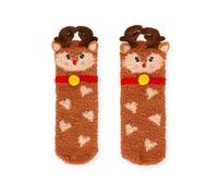LEGAMI - Christmas It's a Match ! chaussettes antidérapantes pour enfants et adultes, Thème Reindeer, 26-34