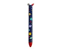 Legami - Click&Clack Stylo à deux couleurs, 1,2 x 14 cm, stylo à bille, thème space, encre rouge et bleu, diamètre de la pointe 1,0 mm, trait précis, en plastique, 1 unité