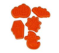 Legami - Emporte-pièces, Halloween, Cookie Cutters, lot de 5 formes différentes avec tampon, adaptés également aux enfants