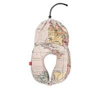 Legami - Coussin de Voyage en Mousse à mémoire de Forme, Coussin de Voyage Portable, Confort pour Le Cou, transportable, Ergonomique, avec étui, 20,3 x 30 x 13,3 cm, Blanc, Medium