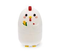 Legami - Cuiseur à micro-ondes Poule Egg-cellent !, pour cuire les œufs en quelques minutes, utilisable au micro-ondes, lavable au lave-vaisselle, 7 x 10,2 cm, Blanc