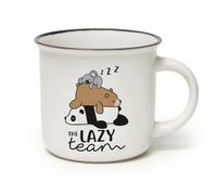 Legami Tasse Cup-puccino – The Lazy Team, Porcelaine New Bone China, 350 ml, Multicouleur
