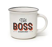 Legami Tasse Cup-Puccino The Boss – Porcelaine Bone China, 350 ml, Multicolore