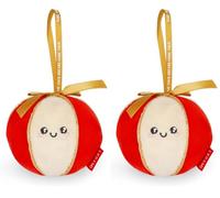 Legami - Décoration de Noël en Peluche Oh-Oh-Ornaments, Ball, Boule de Noël, à Suspendre au Sapin, en Polyester, 9 x 10 x 4 cm (Lot de 2)