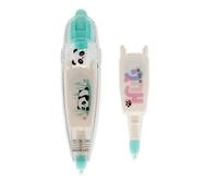 LEGAMI - Decoration Tape Pen, Panda, Stylo ruban adhésif décoratif, parfait pour décorer les agendas, les cartes de vœux, les cahiers, Longueur 4m + 1 recharge incluse
