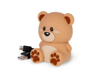 LEGAMI - Enceinte sans Fil avec Support, Le Son de l'amour, thème Teddy Bear, Rechargeable, câble USB Inclus, utilisable comme Support de téléphone Portable, 6 x 8 x 5 cm