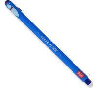 LEGAMI - Shark - Stylo gel effaçable, avec bille sur l'extrémité pour effacer l'encre sans abimer la feuille, encre bleue thermosensible, pointe Ø 0,7 mm, 1 unité (Lot de 1) motif aleatoire