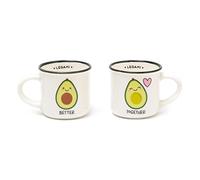 Legami – Tasses Espresso "Espresso For Two" 2x50 ml porcelaine de Chine, thème avocat, lave-vaisselle & micro-ondes