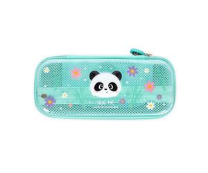 LEGAMI - Estuche Wonderwow, Tema Panda, 2 Compartimentos y Portalápices Interior, Compartimento Interior Con Tejido de Malla, Cierre de Cremallera, 23 x 11 x 5 cm