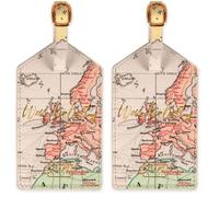 Legami - Étiquette de bagage, Identificateur de valise, Espace pour Données personnelles, Sangle réglable, pour Voyage, 6,8 x 17 cm, Thème Voyage (Lot de 2)