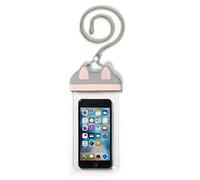 Legami - Étui étanche pour Smartphone, Cordon réglable, Fermeture hermétique, fenêtre Transparente et Ultra Fine, pour écran Max 6,5", sensibilité Tactile 11,8 x 24 cm, thème Kitty