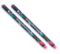 LEGAMI Flora Lot de 2 stylos à encre gel effaçable, encre thermosensible, diamètre de la pointe 0,7 mm, longueur 15 cm, encre Turquoise