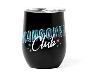 Legami - Gobelet isotherme 325 ml, Hot&Cold, Ø 9 cm, en acier inoxydable à double couche et plastique, Thème Hangover, réutilisable, bouchon hermétique avec trou pour paille, léger, résistant