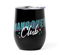 Legami - Gobelet isotherme 325 ml, Hot&Cold, Ø 9 cm, en acier inoxydable à double couche et plastique, Thème Hangover, réutilisable, bouchon hermétique avec trou pour paille, léger, résistant