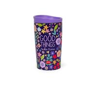 Legami - Gobelet Thermique - Hot&Cold - Vacuum Tumbler,Thème Flowers,Bouchon avec Fermeture Hermétique,en Acier Inox,Capacité 275 ml,pour Tous Types de Boissons