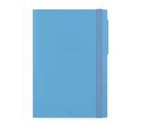 Legami - Grand agenda hebdomadaire et journalier 2026, rétro bleu, 12 mois large, fermeture avec élastique, journal de janvier 2026 à décembre 2026, en papier FSC certifié, 17 x 24 cm