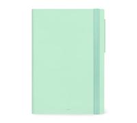 LEGAMI - Grand agenda journalier 2026, Pastel Mint, 12 mois, large, fermeture avec élastique, journal de janvier 2026 à décembre 2026, en papier FSC certifié, 17 x 24 cm