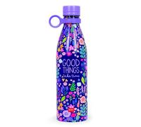 Legami - Hot&Cold,Bouteille Thermique 800 ml,Thème Flowers,Fermeture Hermétique,Poignée en Silicone Amovible,Sans BPA ni Phtalates