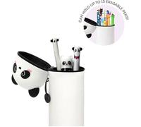 Legami Kawaii Trousse 2-en-1 Panda en silicone souple - étui et pot à crayons Ø6 3 cm x H18 5 cm
