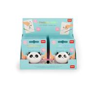 Legami - Kit de 12 gommes, gomme 2-en-1 Pandastic Eraser, double fonction, effacer Crayon et encre effaçable, effacement efficace sans endommager le papier