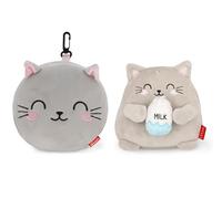 LEGAMI - Kitty Ensemble oreiller de voyage avec masque de nuit + peluche super douce, taille mini, avec carte d'identité personnalisée