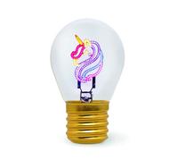 Legami Lampe de table en forme d'ampoule rechargeable USB sans fil Thème Unicorn 6,8x10,3 cm