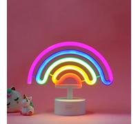 Legami - Lampe LED effet néon, It's a Sign, Rainbow, double alimentation, câble Type-C (inclus) ou piles (non incluses), lampe de table