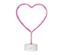 LEGAMI - Led Neon Effect Lamp, It's a Sign, H 30,5 cm, Heart Theme, Dual Power, USB Cable (Included) or Batteries (not Included), Table Lamp, Multicolour Light