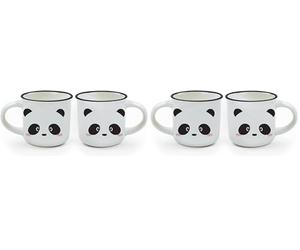 LEGAMI Liens Tasses de café, Multicolore, 5.5 x 5.5 x 5 cm Panda 5.5x5.5x5 cm Multicolore (Lot de 2)