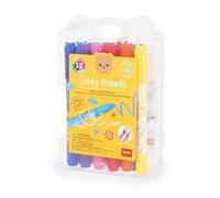 Legami – Crayons de cire Teddy Friends – à visser, trait doux, lavables, pointe 8 mm – Lot de 12