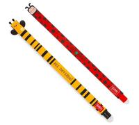 LEGAMI - Lot de 2 stylos gomme gel motif Ladybug et abeille, boule à l'extrémité pour effacer l'encre, noir et rouge, sensibles à la température, diamètre de la pointe 0,7 mm (Summer Vibes)