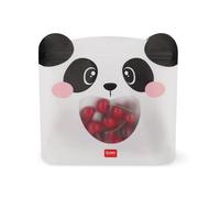 Legami - Lot de 3 sacs alimentaires, 3 tailles différentes, S, M, L, sacs amovibles, réutilisables, lavables au lave-vaisselle, snacks sacs pratiques, Panda