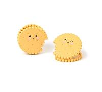 Legami - Lot de 4 clips Fermer le colis, pour fermer les paquets, 5x5 cm, thème cookie