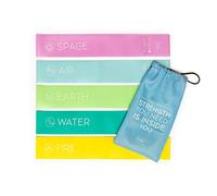 Legami - Lot de 5 élastiques de Fitness, 5 Niveaux de résistance, Manuel avec Instructions d'exercice et étui Inclus, 30 x 5 cm