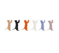 Legami - Lot de 6 marque-pages sur le dessus en forme de chat coloré, marqueur de verre en silicone, lavable et réutilisable, idéal pour les fêtes, les apéritifs