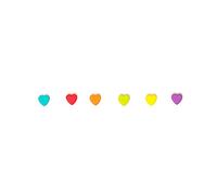 Legami - Lot de 6 marque-verres 2 x 1,8 cm, Love is in the Glass, durables et réutilisables, en silicone, lavables au lave-vaisselle, adaptés au contact alimentaire