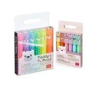 LEGAMI Lot de 6 mini surligneurs Teddy's Mood et 6 mini surligneurs Teddy's Style