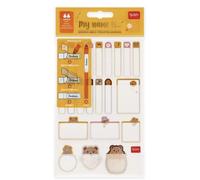 Set de 3 étiquettes adhésives avec fil protecteur Legami Teddy Multicolore