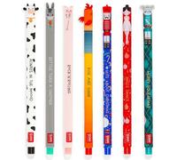 LEGAMI Lot de 7 stylos à encre gel « Farmyard and Nutcracker » - Encre thermosensible effaçable - Gamme de couleurs d'encre - Effaçable sans utiliser de papier - Pointe de 0,7 mm