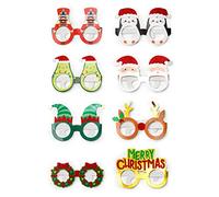 LEGAMI - Lot de 8 verres de Noël en papier, 8 formes différentes sur le thème de Noël, taille unique, 14,5x11,6 cm