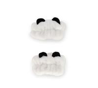 LEGAMI - Manchettes de soin anti-goutte, Stop The Drop, thème Panda, routine beauté, idéal pour le lavage du visage, doux et élastique, en polyester