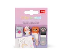 Legami - Marque-page autocollants Keep in Mind, 80 marque-page autocollants (20 x 4), autocollants inscriptibles et amovibles, thème Kitty, 7 x 5,5 cm