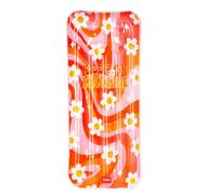 Legami - Matelas de Plage Gonflable, Matelas Gonflable Simple Rose, Floral avec Paillettes, 2 Chambres à air, avec Patch Auto-adhésif pour Petits Trous, supporte jusqu'à 90 kg, 80 x 175 cm, Daisy