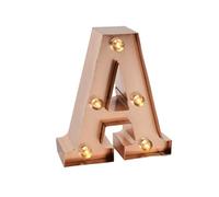 Legami - Mini décoration Lumineuse, Crochet arrière Mural, Bouton on/Off, 3 Piles déjà incluses, lumière Blanc Chaud, Lettre A