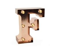 Legami - Mini décoration Lumineuse, Crochet arrière Mural, Bouton on/Off, 3 Piles déjà incluses, lumière Blanc Chaud, Lettre F