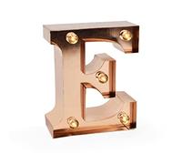 Legami - Mini décoration Lumineuse, Crochet arrière Mural, Bouton on/Off, 3 Piles déjà incluses, lumière Blanc Chaud, Lettre E