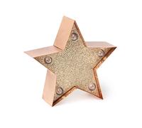 LEGAMI - Mini lampe décorative, 10x9,5 cm, crochet arrière pour la suspension, bouton ON/OFF, 3 piles LR44 incluses, pour l'intérieur uniquement, Thème Stars, 10x9,5 cm