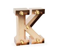 Legami - Mini Lettre décorative Lumineuse, Crochet arrière pour accrocher la Lettre au Mur, Bouton Marche/arrêt, 3 Piles déjà incluses, lumière Couleur Blanche Chaude, K