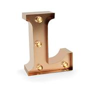 Legami - Mini Lettre décorative Lumineuse, Crochet arrière pour accrocher la Lettre au Mur, Bouton Marche/arrêt, 3 Piles déjà incluses, lumière Couleur Blanche Chaude, L